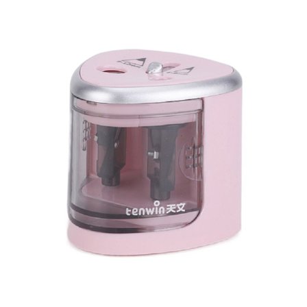 JIJICZ Elektrisk Blyantspidser Børn Batteri Lille Dobbelt Hul Spidser