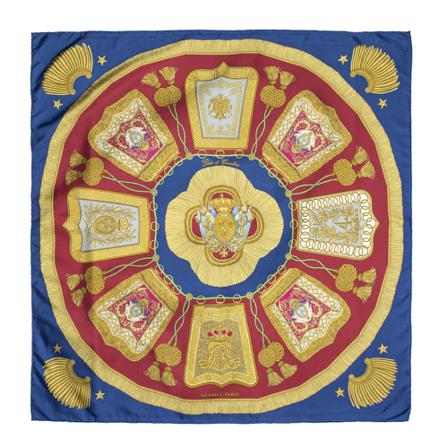Hermès Vintage, Pre-owned Scarf Blauw, Dames, Maat:ONE Size