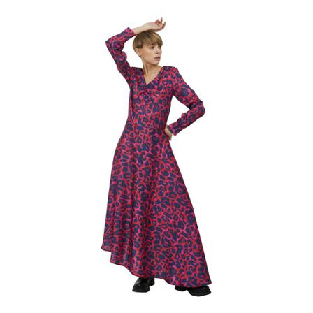 Silvian Heach, Leopardized dress Roze, Dames, Maat:XL,polyester