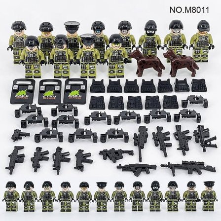 Bygg militärserie 12 miniatyrfigurer[HK]