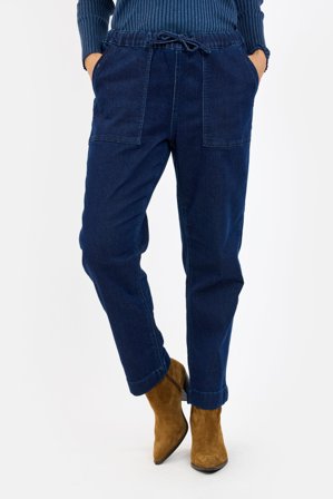 JENSEN - 7/8 Jeans - Mørk Blå - Bindebånd