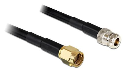 Delock antennekabel - 3 m - svart