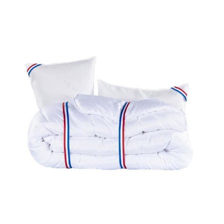 Sømlux latexmadras 180 x 200 x 26 cm, sommer-vinter side, høj tæthed + 2 puder + dyne