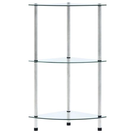 Vidaxl Hylla 3 Hyllplan Transparent 30x30x67 Cm Härdat Glas Transparent