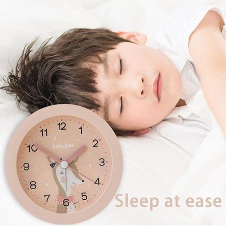 Børns dreng pige vækkeur roligere ingen støj vækkeur analog ur med lys