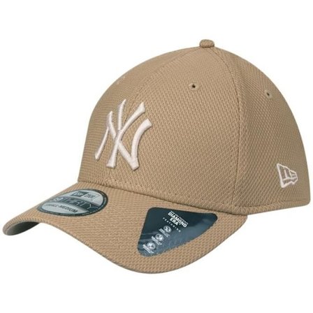 Casquette New Era 39Thirty Stretch-Fit - DIAMOND New York Yankees - Khaki - Vit - Herr - Sportkläder