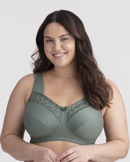 Kaarituettomat liivit Broderie Anglaise Vihreä-B95-Miss Mary