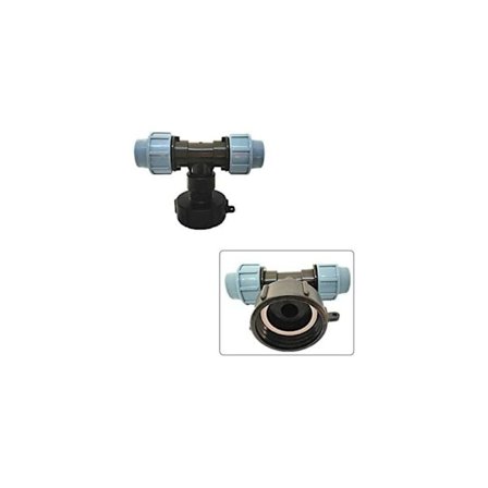 T-liitin 25mm IBC-säiliöliitin vesisäiliöadapteri vesiletkuliitin sopii työkaluhuoneeseen