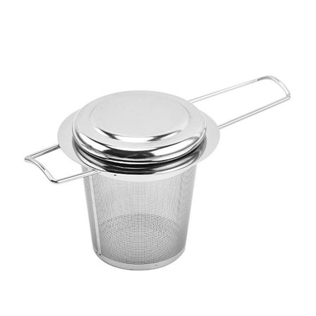 Teesil i rostfritt stål - hopfällbart handtag, lämplig för tekannor och koppar