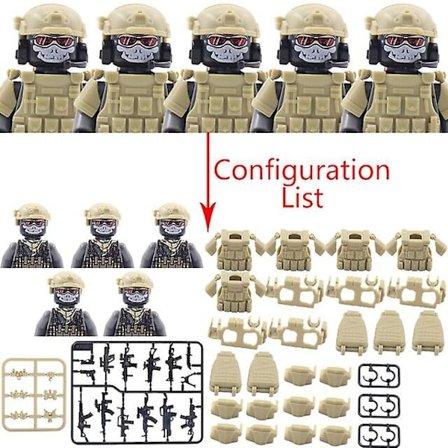 Militær Byggeklodser Figurer Gaver Legetøj Våben Pistoler Firebat Specialstyrker UK Medicinsk Korps Tyskland Pilot Kampagnekort MOC 