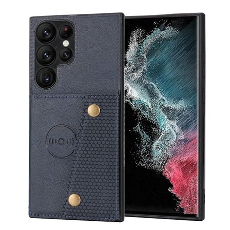 Samsung Galaxy S24 Ultra - Lyxigt PC-läder retro flip-fodral i plånboksstil