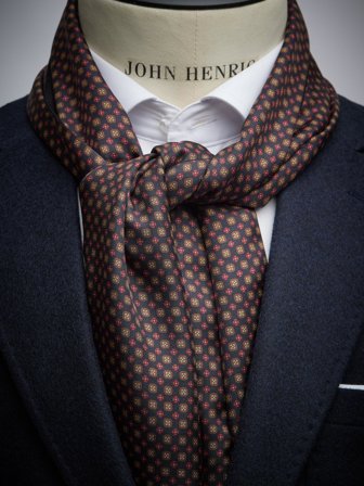 John Henric Men's Black Wool & Silk Scarf Size Onesize