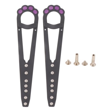 2-pak justerbar katte dørholder lås til hund forebyggelse sort