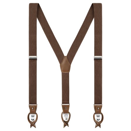 Vexel | Brune Diamantmønstrede Seler til mænd - Clip-on seler