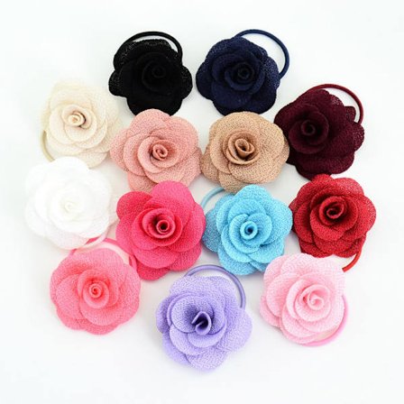 13 barrettes med rosetter for barn - tilfeldige farger, hårtilbehør for barn, små hårtilbehør for babyer, jenter, barn og kvinner