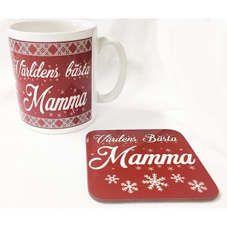 Mors kop- og bordskånersæt (San Francisco), trykt med: Verdens bedste mor