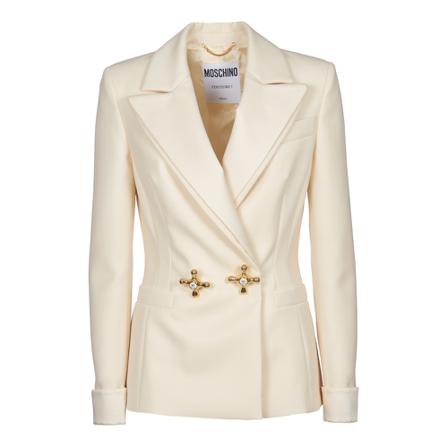 Moschino, Jackets Beżowy, Kobieta, Rozmiar: S