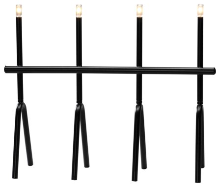 Konstsmide 3911-710TR Adventsljusstake metall, svart 35 cm, Belysning