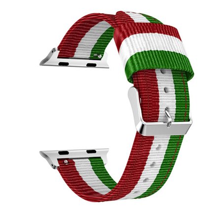 Apple Watch 4 - 44mm - Armband i Nylon & Rostfritt Stål