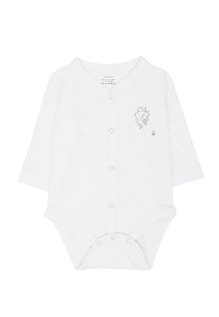 Livly Teddy Tay Full Snap Body Nyfödd stl. 44-68 Unisex Vit 56
