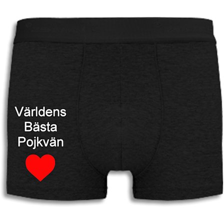 Boxershorts - Världens Bästa Pojkvän med rött hjärta