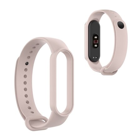 Xiaomi Mi Smart Band 6 / 5 glossy silicone watch band - Light Pink