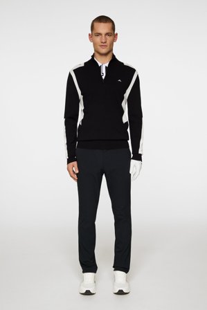 J.Lindeberg - Golf - Kendrick Knitted Zip Sweater - Black - Man - S
