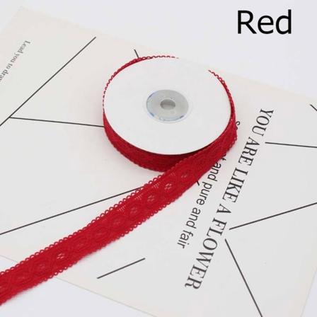 50 Yards Elastisk bånd Blonde Stretch Trims RØD Red