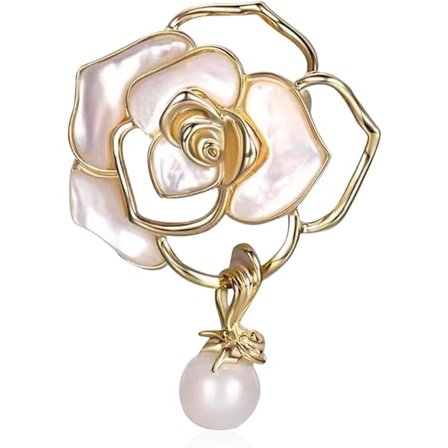 Kameliablomst Perle Emjle Broche Nåle til Damer Smykker