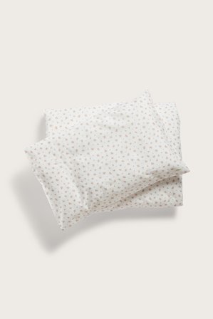 Newbie | Småblomstrete sengesett 80 x 100 | Offwhite