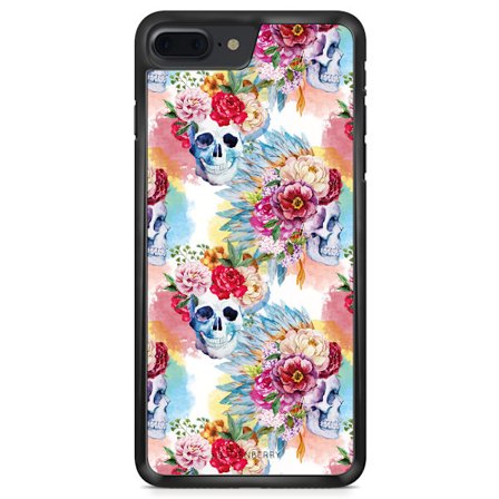 Bjornberry Skal iPhone 8 Plus - Dödskallar & Blommor