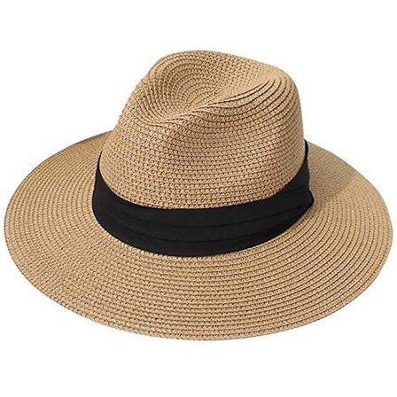 Panama Hat Rullbar Halm-Fedora Sommer Strand Solhatter For Menn Kvinner