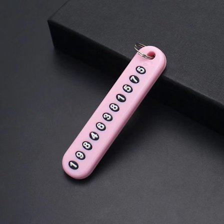 Anti-Lost Car Key Pendant Split Rings Nyckelring Telefonnummer Bil