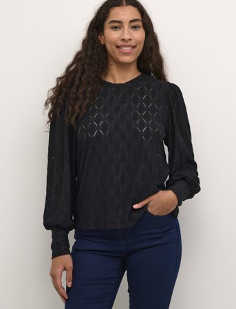 Kaffe Katine Lace Blouse - Black - S