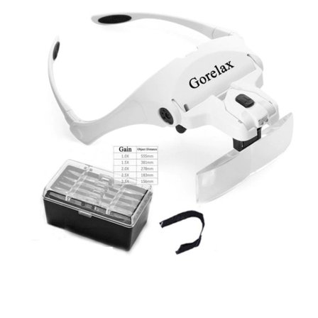 Forstørrelsesglas LED Lys Lampe Hoved Luppe