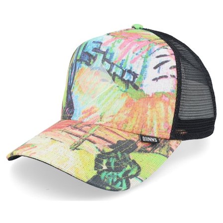Djinns - Multi trucker Caps - Painting Multi A-Frame/Black Trucker @ Hatstore