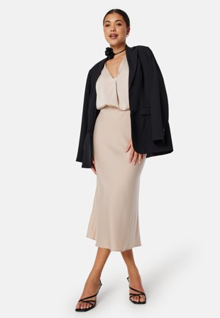 BUBBLEROOM-Sleeveless Satin Top-S