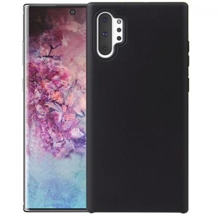 Samsung Note 10 Plus Ultratunn Mjukt Gummibelagd Mattsvart Skal Svart