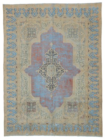 Vintage Heritage Teppich Handgeknüpft 295X393 Dunkelgelb/Dunkelgrau Persien