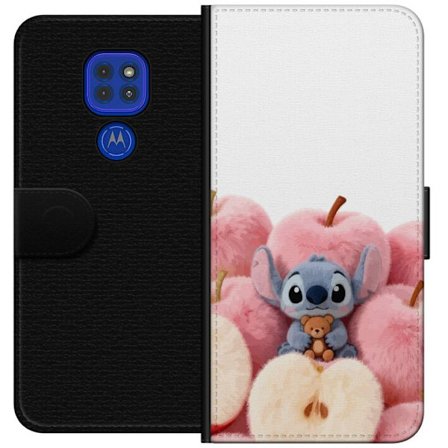 Kompatibel Tegnebogsetui til Motorola Motorola Moto G9 Play Farverig collage med futuristiske pigegruppe karakterer, hjerter og glitter i moderne pop