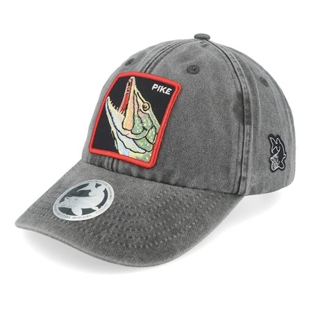 Skillfish - Pike Box Vintage Washed Black Dad Cap Unconstructed Black Cap - @ Hatstore