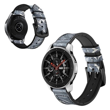 Samsung Galaxy Watch (46mm) klockarmband i konstläder - Grå