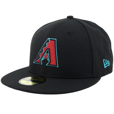 New Era - MLB Schwarz Fitted Cap - "Arizona Diamondbacks 59FIFTY Acperf Aridia Alt Black Fitted " @ Hatstore