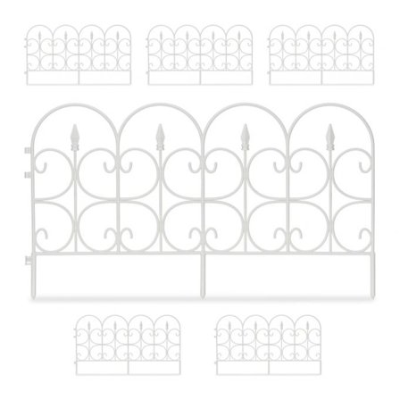 Rabattstaket plast svart/vit