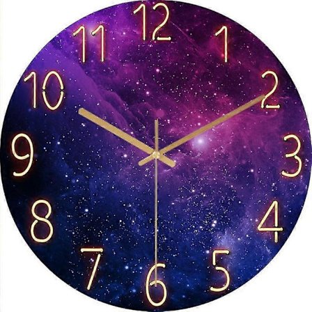 Väggklocka utan tickande ljud, tyst, modern, 30 cm kvartsväggklocka