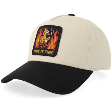 Not For Sale - Beige adjustable Cappellino - This Is Fine Stone/Black A-frame Adjustable @ Hatstore