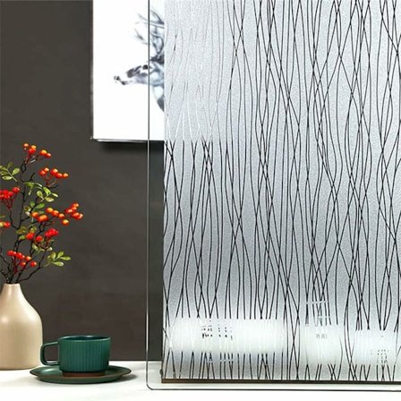 Devenirriche ikkunakalvo läpinäkymätön sähköstaattinen lasikalvo, aalto, 40 x 200 cm