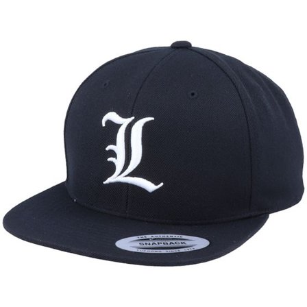 Iconic - Svart snapback Keps - L Letter 3D Black Snapback @ Hatstore