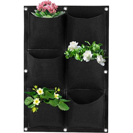 Seinään kiinnitettävä istutuspussi, 6 hengittävää taskua, seinään ripustettava kasvatuspussi, Ve