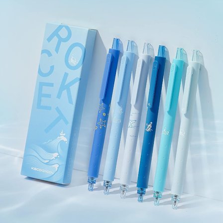 6st Black Ink Pens Quick Dry Ink Pen Bläck Gel Pennor